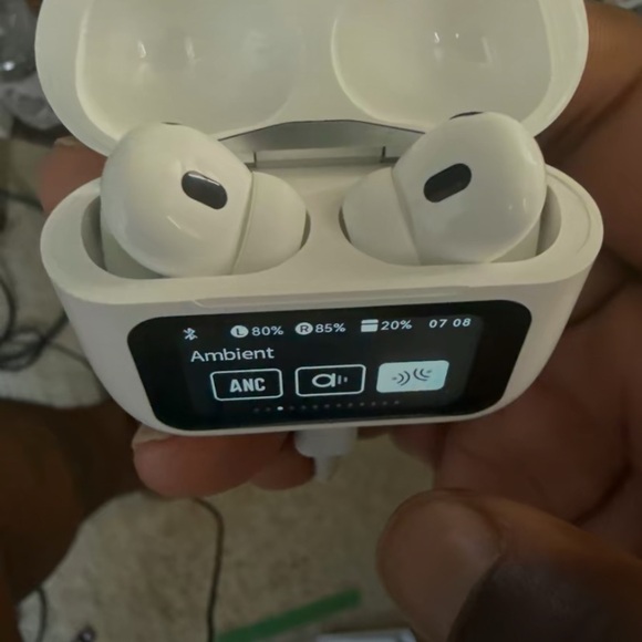 White Wireless Earbuds with Charging Case